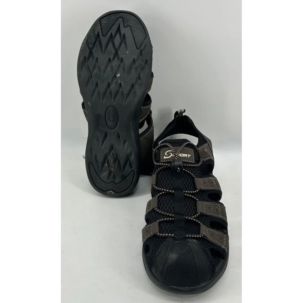 Skechers S Sport Mizza Hiking Sandals Closed‎ Toe Brown And Black Men's 9